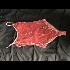 Velvet body suit